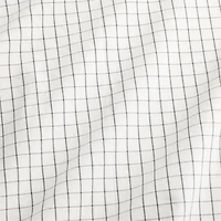 Stax Mini Grid Grey Yarn-Dyed Organic Cotton Toddler Duvet Cover