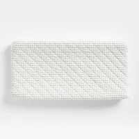 Stax Mini Grid Grey Yarn-Dyed Organic Cotton Baby Changing Pad Cover