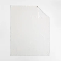 Stax Mini Grid Grey Yarn-Dyed Organic Cotton Kids Twin Duvet Cover