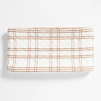 Stax Almond Brown Yarn-Dyed Organic Cotton Baby Changing Pad Cover