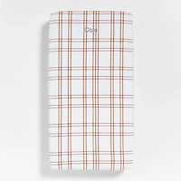 Stax Almond Brown Yarn-Dyed Organic Cotton Baby Crib Fitted Sheet