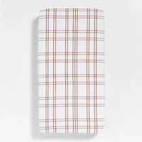 Stax Almond Brown Yarn-Dyed Organic Cotton Baby Crib Fitted Sheet
