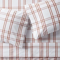 Stax Almond Brown Yarn-Dyed Organic Cotton Kids Twin Sheet Set