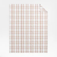 Stax Almond Brown Yarn-Dyed Organic Cotton Kids Twin Duvet Cover