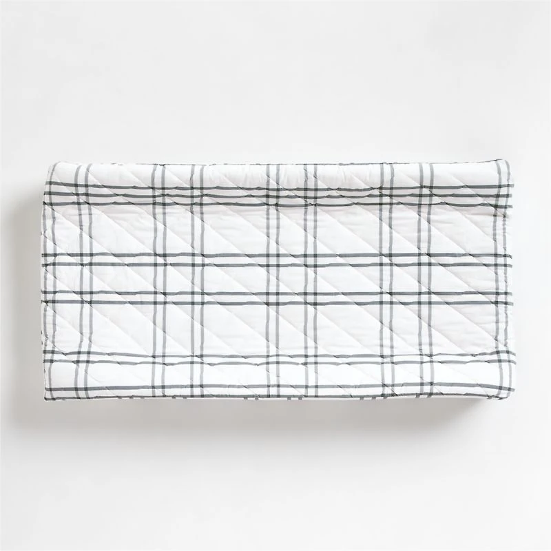 Stax Organic Cotton Grey Baby Changing Pad Cover
