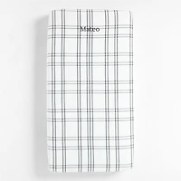 Stax Grey Yarn-Dyed Organic Cotton Baby Crib Fitted Sheet