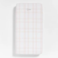 Stax Elegant Pink Yarn-Dyed Organic Cotton Baby Crib Fitted Sheet