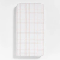 Stax Elegant Pink Yarn-Dyed Organic Cotton Baby Crib Fitted Sheet