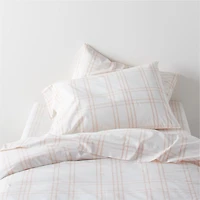 Stax Elegant Pink Yarn-Dyed Organic Cotton Kids Twin Duvet Cover