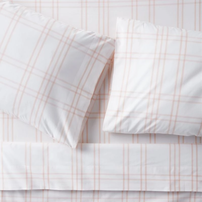 Stax Elegant Pink Yarn-Dyed Organic Cotton Kids Queen Sheet Set