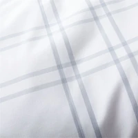 Stax Mist Blue Yarn-Dyed Organic Cotton Kids Twin Duvet Cover