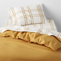 Stax Savannah Yellow Yarn-Dyed Organic Cotton Toddler Sheet Set