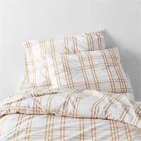 Stax Savannah Yellow Yarn-Dyed Organic Cotton Kids Twin Duvet Cover