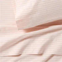 Stax Pajama Stripe Percale Organic Cotton Kids Twin Sheet Set