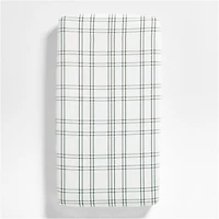 Stax Pine Green Yarn-Dyed Organic Cotton Baby Crib Fitted Sheet