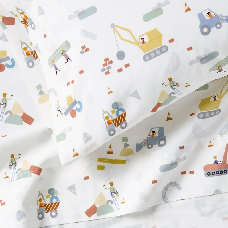 Stay Cool Modern Trucks Organic Cotton Toddler Sheet Set