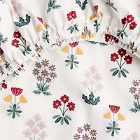 Stay Cool Nordic Bloom Organic Cotton Baby Crib Fitted Sheet