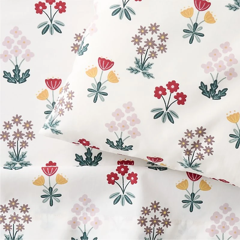 Stay Cool Nordic Bloom Organic Cotton Toddler Sheet Set