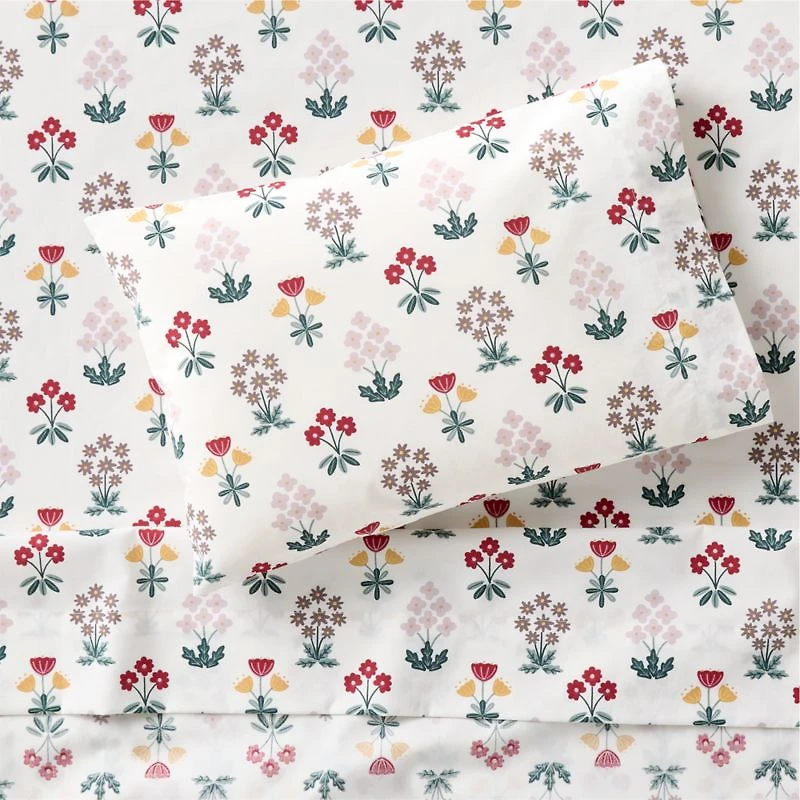 Stay Cool Nordic Bloom Organic Cotton Toddler Sheet Set