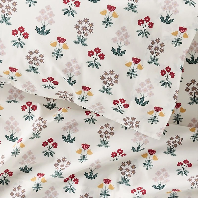Stay Cool Nordic Bloom Organic Cotton Kids Queen Sheet Set