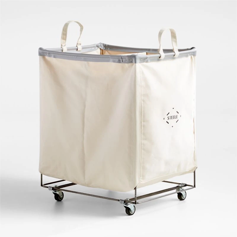 Steele ® Canvas 5-Bushel Double Vertical Rolling Laundry Hamper