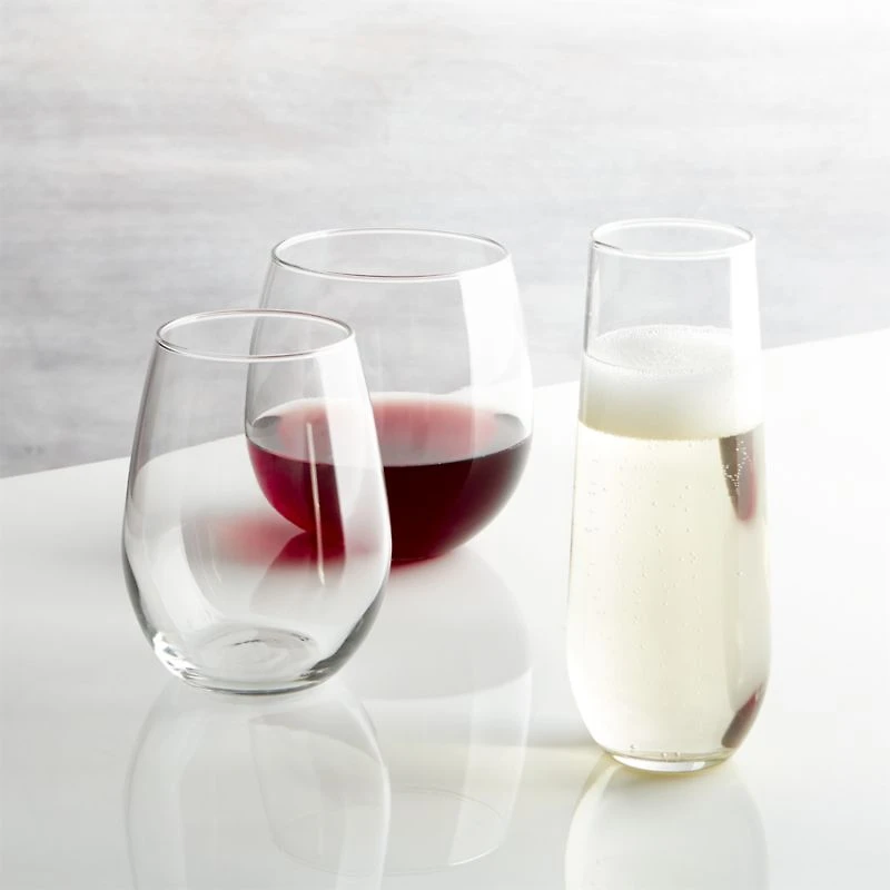 Aspen 9-Oz. Stemless Champagne Flute Glass
