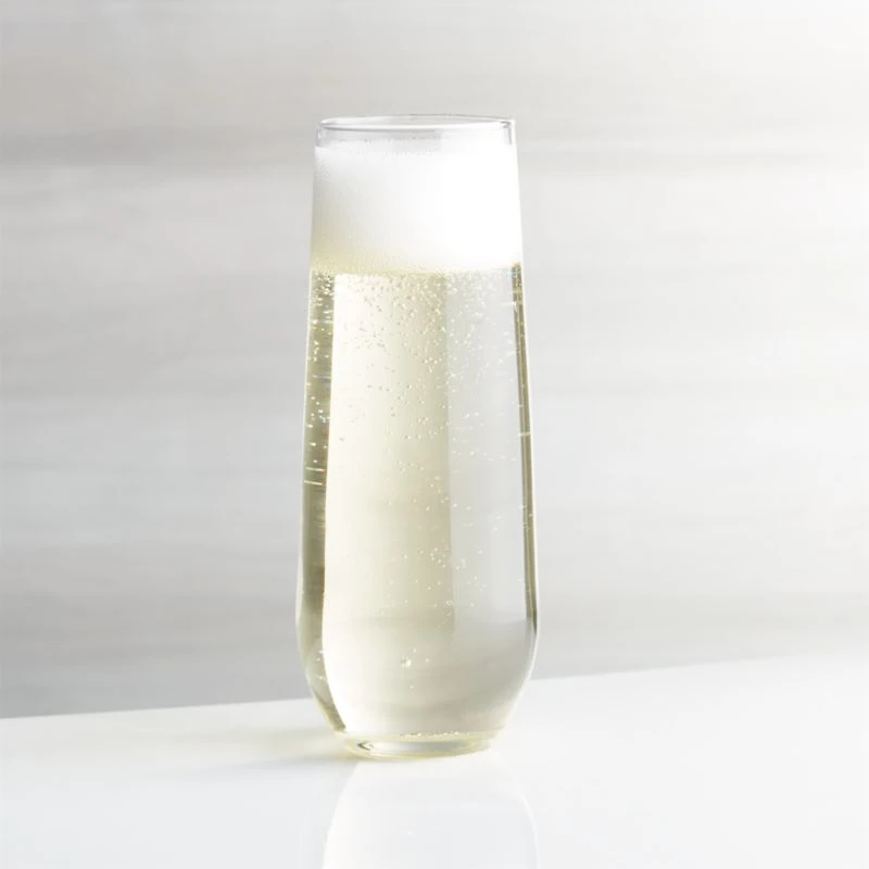 Aspen 9-Oz. Stemless Champagne Flute Glass