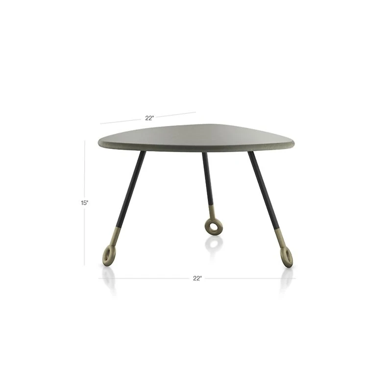 Stiles Faux Shagreen Triangle Nesting Table