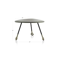 Stiles Faux Shagreen Triangle Nesting Table
