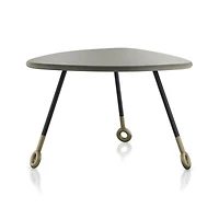 Stiles Faux Shagreen Triangle Nesting Table