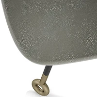 Stiles Faux Shagreen Triangle Nesting Table