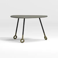 Stiles Faux Shagreen Triangle Nesting Table