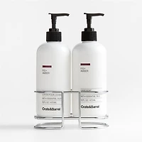 Fig + Amber Hand Soap and Lotion Set with Stainless Steel Caddy