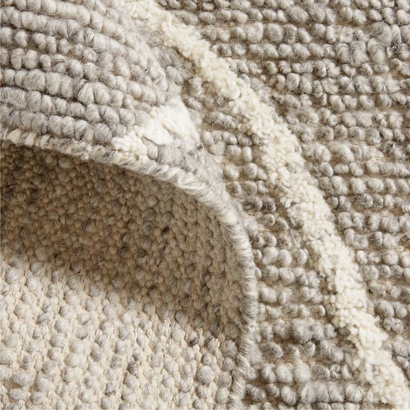 Stowe Wool Handwoven Grey Moroccan-Style Area Rug 8'x10'
