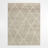 Stowe Wool Handwoven Grey Moroccan-Style Area Rug 8'x10'