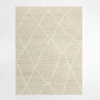Stowe Wool Handwoven Taupe Moroccan-Style Area Rug 9'x12'
