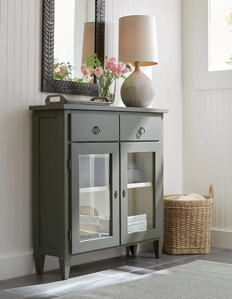 Stretto Grey Entryway Cabinet