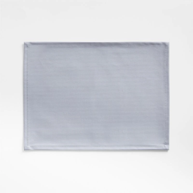 Easy-Clean Striped Grey Placemat