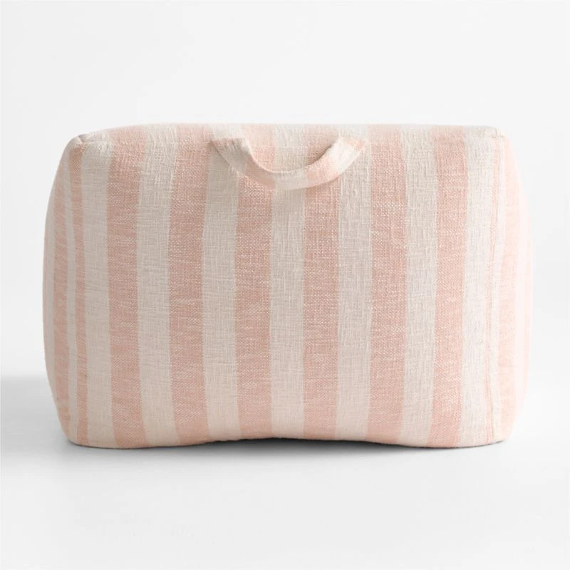 Elegant Pink Striped Kids Lounge Chair