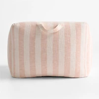 Elegant Pink Striped Kids Lounge Chair