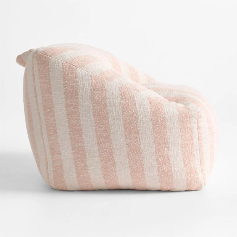 Elegant Pink Striped Kids Lounge Chair