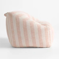 Elegant Pink Striped Kids Lounge Chair