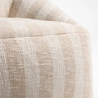 Stone Tan Striped Kids Lounge Chair