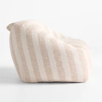 Stone Tan Striped Kids Lounge Chair