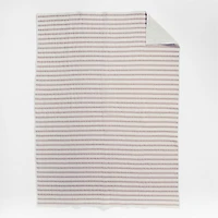 Classic Mauve Striped Waffle Weave Organic Cotton Kids Full/Queen Quilt