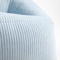 Sky Blue Velvet Corduroy Kids Lounge Chair