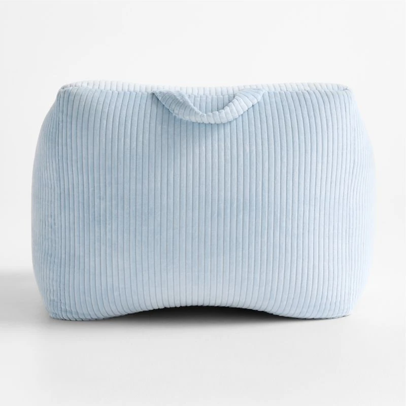 Sky Blue Velvet Corduroy Kids Lounge Chair