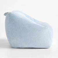 Sky Blue Velvet Corduroy Kids Lounge Chair
