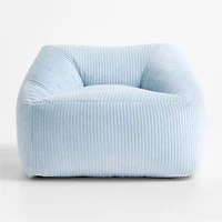 Sky Blue Velvet Corduroy Kids Lounge Chair