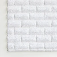 Organic Cotton White Subway Tile Bath Mat 24"x36"